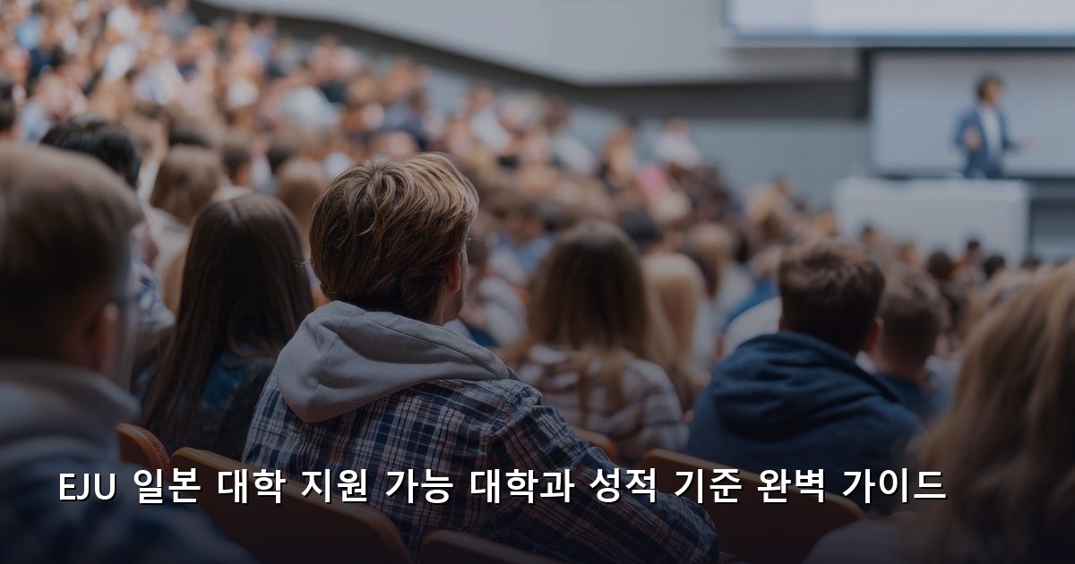 EJU 일본 대학 지원 가능 대학과 성적 기준 완벽 가이드